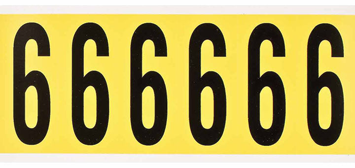 BRADY B498 N&L BLK YLW CARD OF 6 LABELS