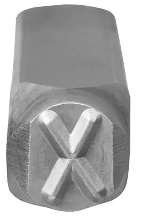 HANSON ROUND FACE 1/4" LETTER X