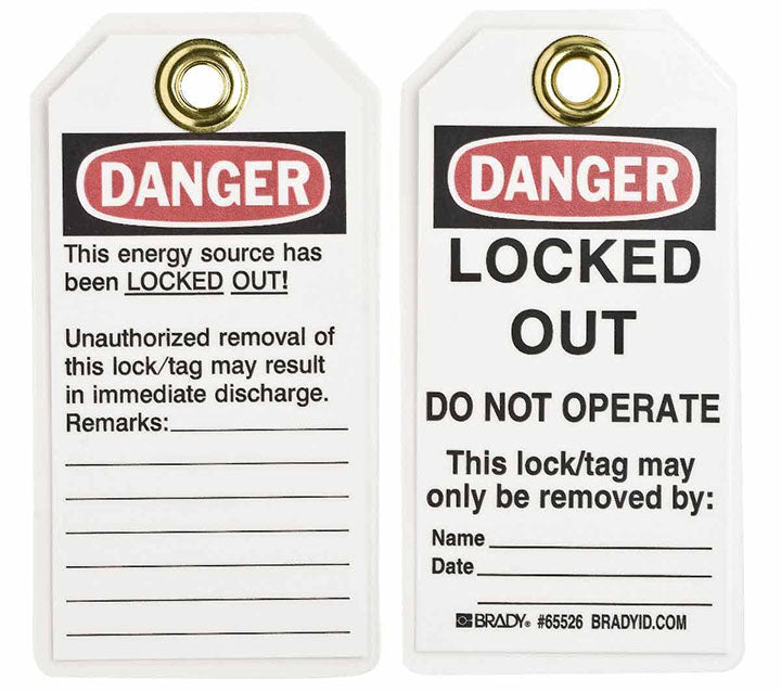 BRADY LOCKOUT TAGS B837 25PK