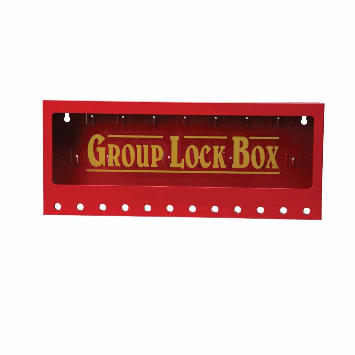 BRADY METAL WALL LOCK BOX RED LARGE