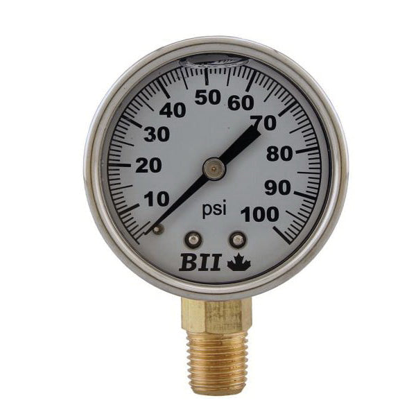 BOSHART PRESS GAUGE NO LEAD 2"DIAL1/4"LM