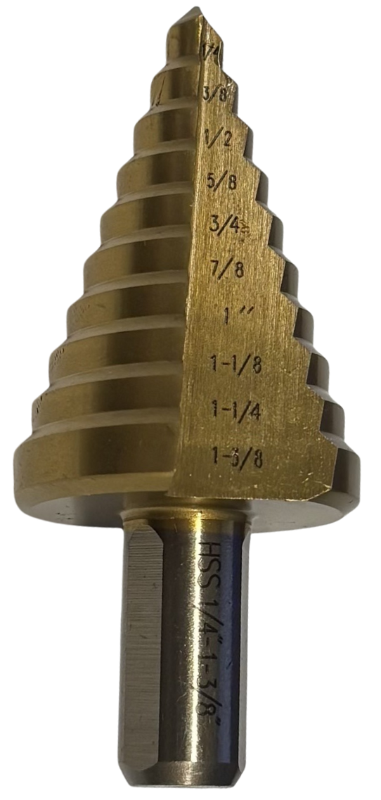 TG HSS STEP DRILL BIT #1 RANGE 1/8-1/2