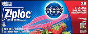 ZIPLOC FREEZER BAGS MEDIUM - 19 COUNT