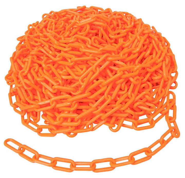 BRADY LINK WARNING CHAIN 2"X100'ORG