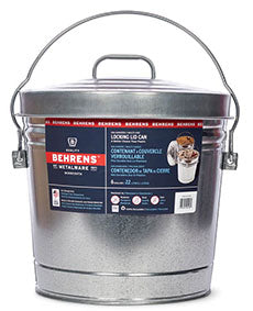 22L GALVANIZED STEEL LOCKING LID CAN