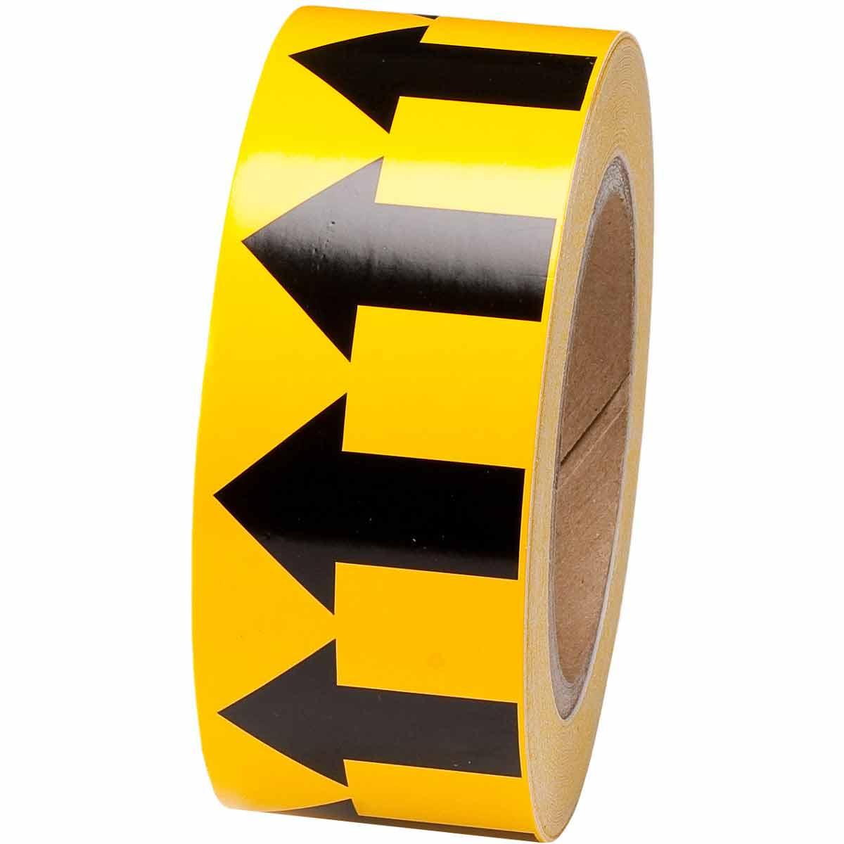 BRADY ARROW TAPE 2"X30YDS BLK/YLW