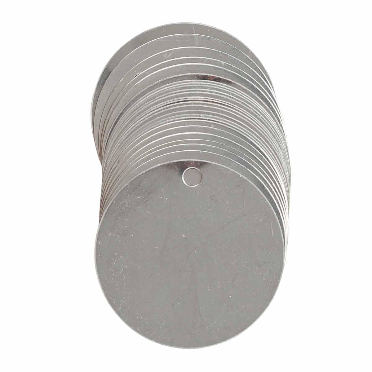 BRADY BLANK S.S. 2" ROUND TAGS 25/PK
