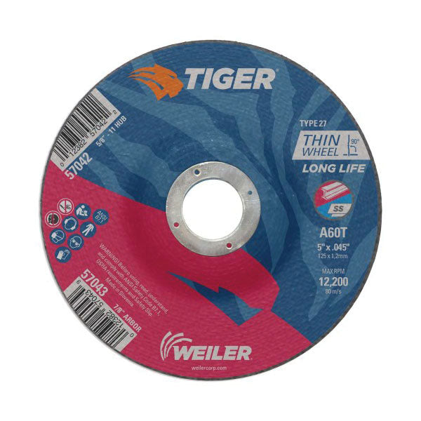1'X1" TIGER FLAP WHL 1/4" STEM, 80AO