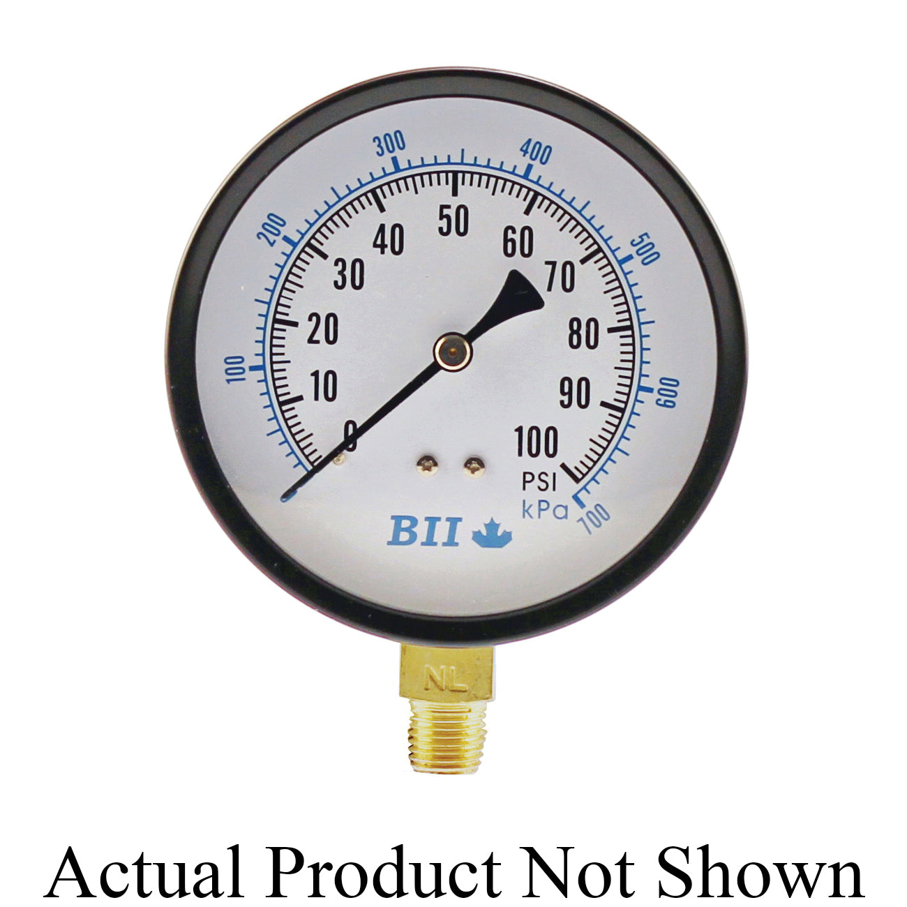 BOSHART NO LEAD PRES GAUGE 4"DIAL 1/4"LM