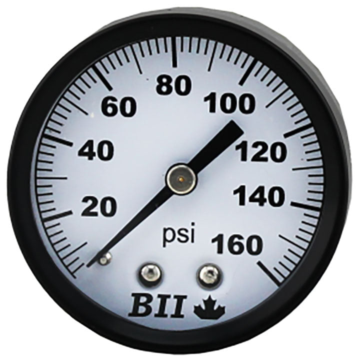 BOSHART N/L PRESS. GAUGE 2"DIAL1/4"CBM