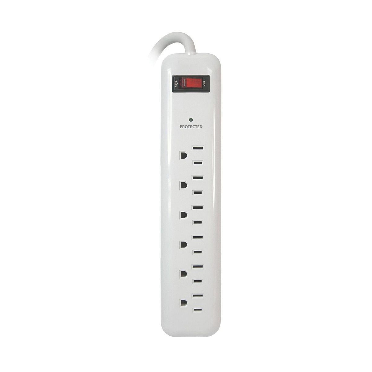 PRIME 6 OUTLET 10' CRD BLK METAL HOUSNG