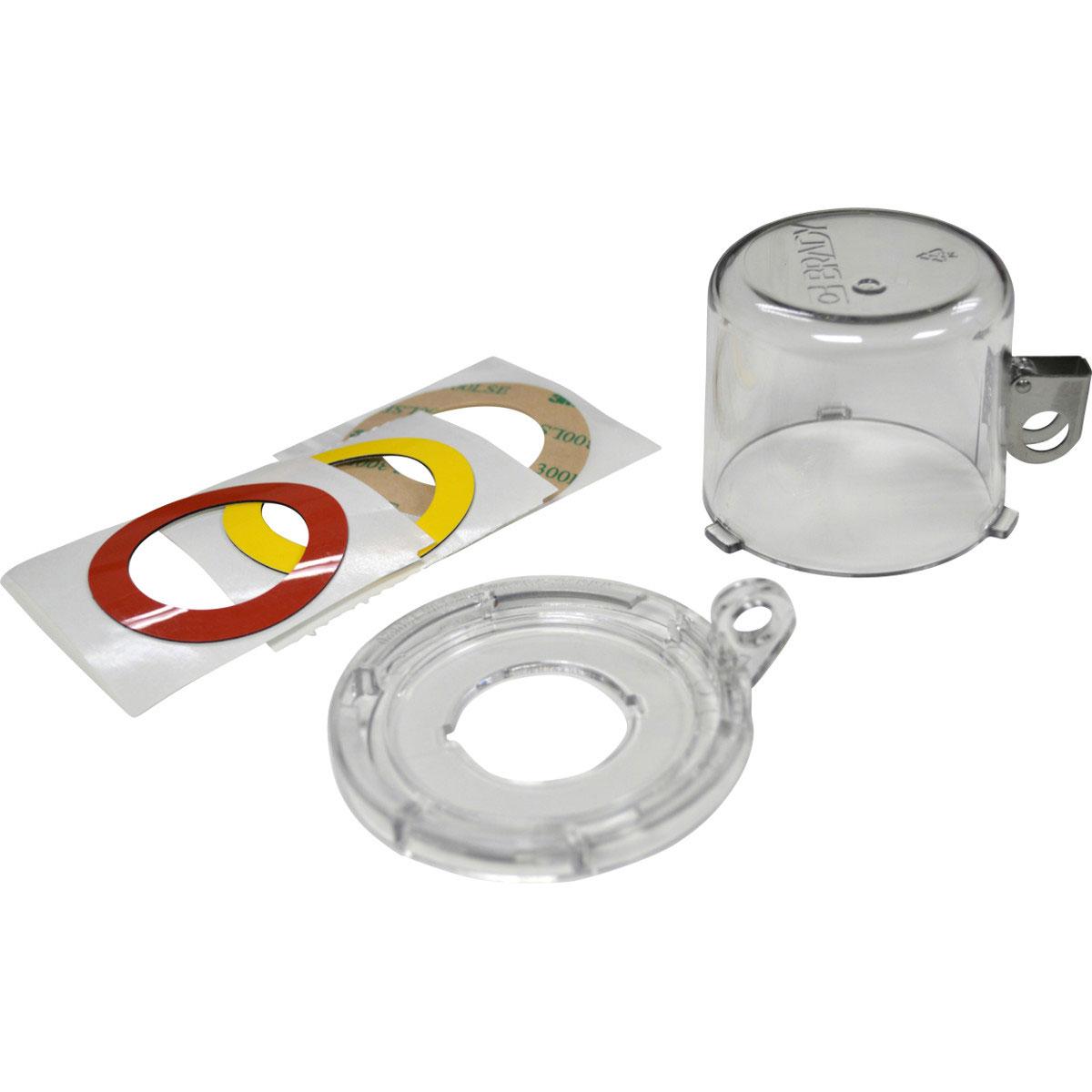 BRADY 30MM CLR PUSH BUTTON LO STD COVER