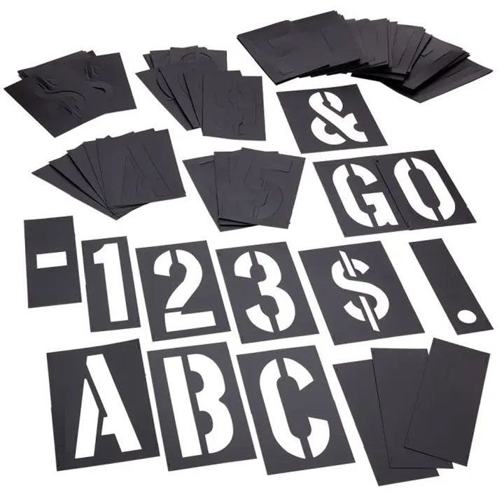 HANSON 6"PVC STENCIL SET LET/#'S 138PCS