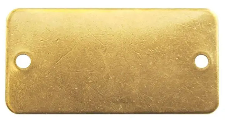 HANSON BRASS TAGS RECTANGLE 1"X2" 25PK