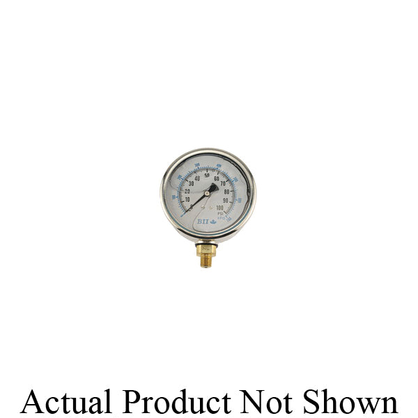 BOSHART PRESS. GAUGE NO LEAD GLY. 4"DIAL