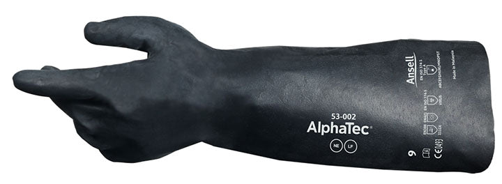 ALPHATEC 14" BLACK NEOPRENE GLOVE SZ 9