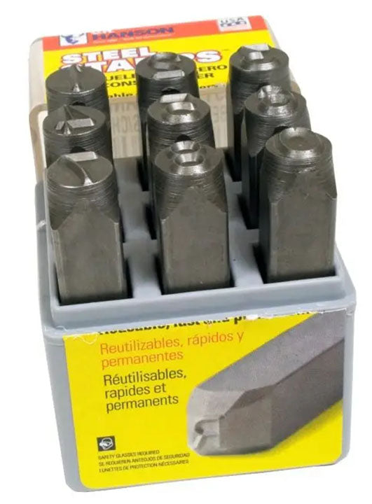 HANSON 3/16" ROUND FACE 9PC NUMBER SET