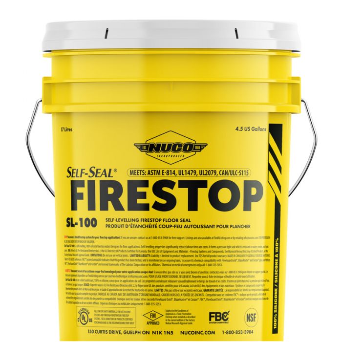 NUCO SL-100 SELF-LEVELING FIRESTOP SILICONE - YELLOW 17 L