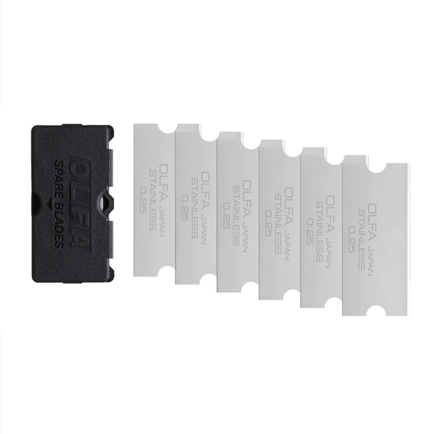 OLFA 100MM DUAL-EDGE SCRAPER BLADES 10PK