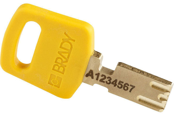 BRADY NYLON PADLOCK YLW 38MM STEEL SHKL