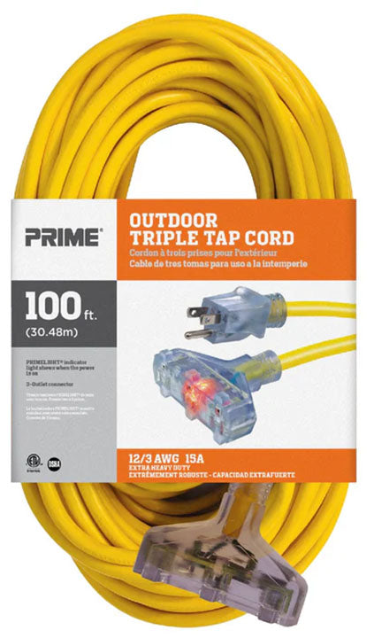 PRIME EXT. CORD YLW JOBSITE 12/3SJTW 50'