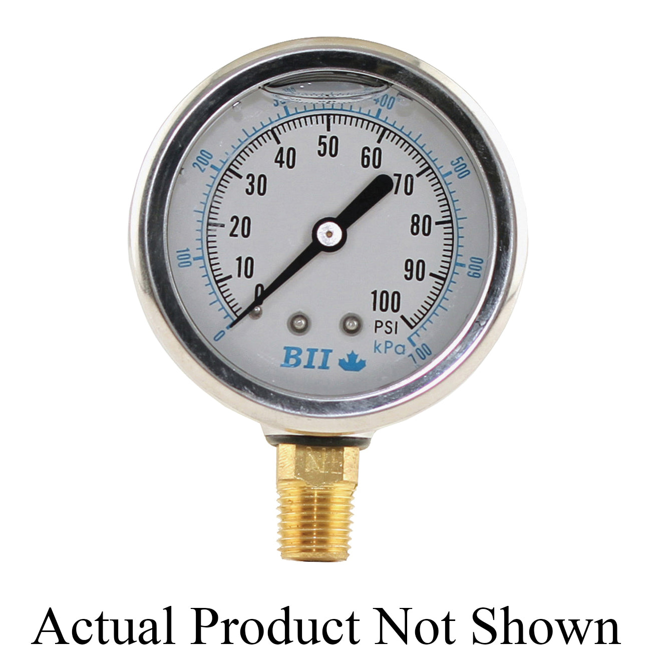 BOSHART PRESS. GAUGE NO LEAD 2.5"DIAL LIQ