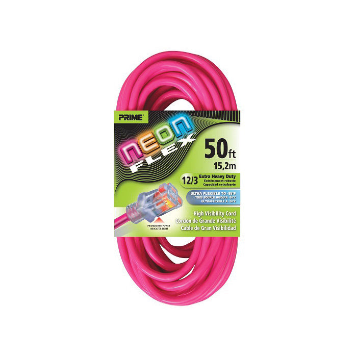 PRIME NEON GREEN 15' 14/3 OUTDOOR EX CORD