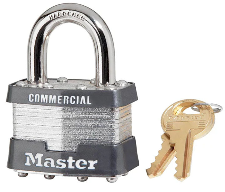 MASTER LOCK STEEL PADLOCK W/A297 KEY