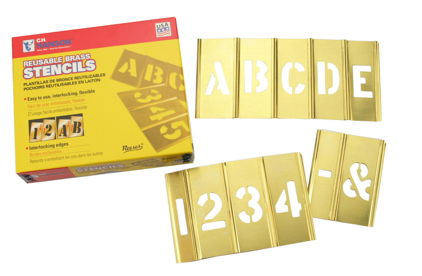 HANSON 2" BRASS STENCIL / 45PC SET