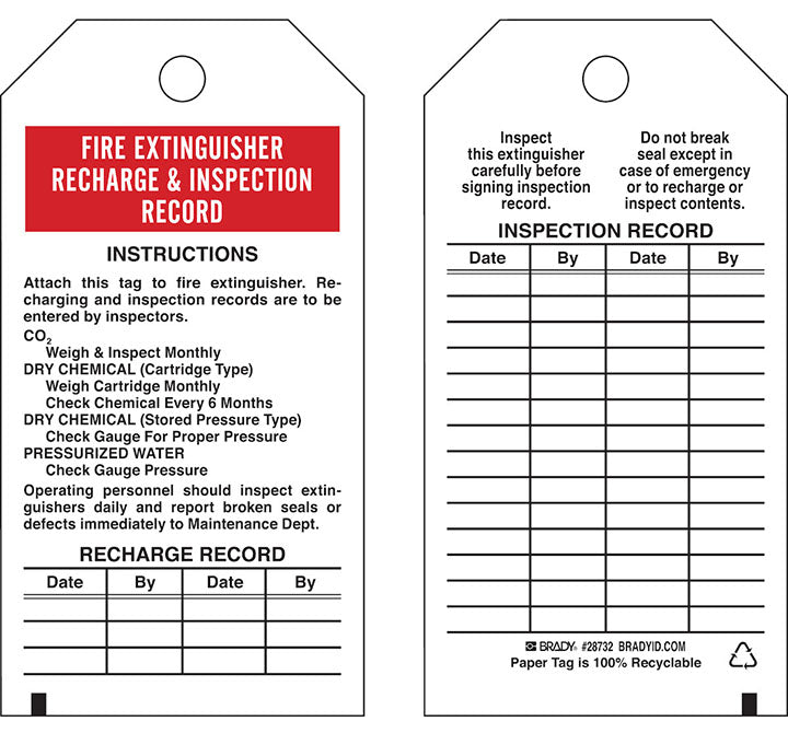 BRADY B853 2-SIDED TAGS 5.75"X3" 100/PK