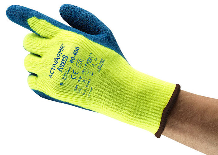 ACTIVARMR BLUE / YLW HI-VIZ GLOVES SZ9
