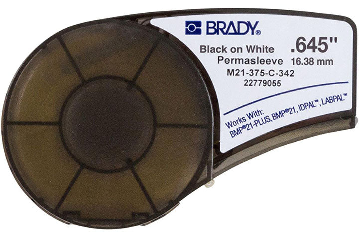 BRADY CART M21 B342 0.645INX7FT BLK/WHT