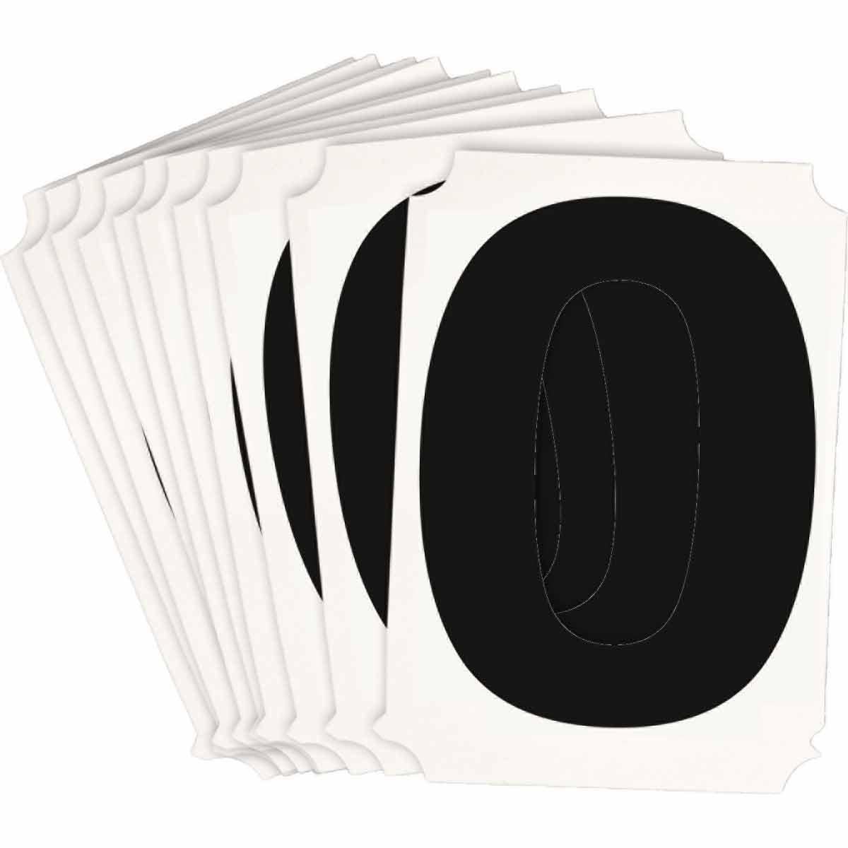 BRADY 8820P-0 BLK 4" HELV QUIK-ALIGN 10PK