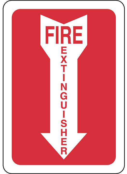 BRADY B401 10X7 RED/ WHT FIRE EXTINGUISHR