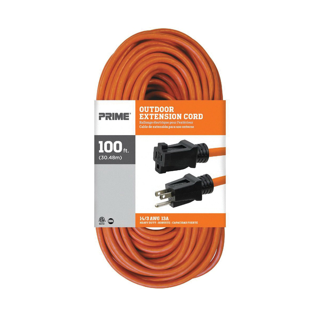 PRIME EXT. CORD ORG OUTDOR 16/3SJTW 50'