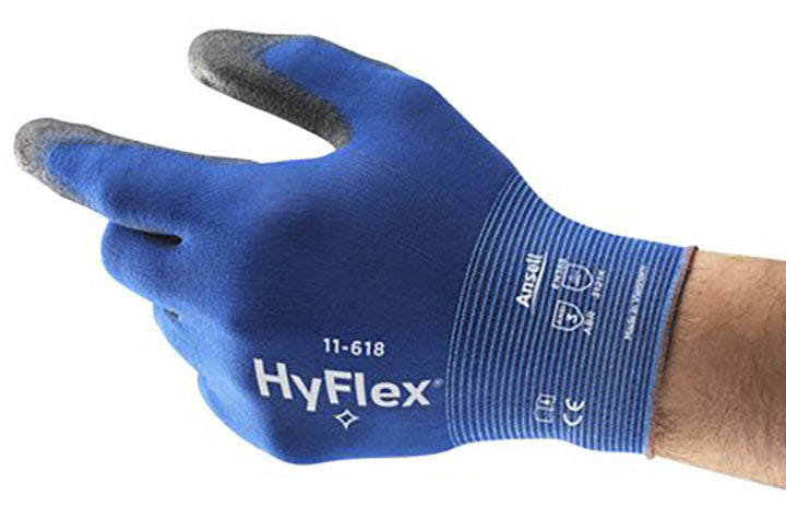 HYFLEX POLYURETHANE PALM NYLON LINER SZ9