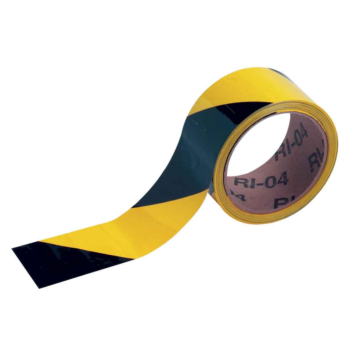 BRADY WARNING TAPE BLCK/YLW 2" X 18YDS