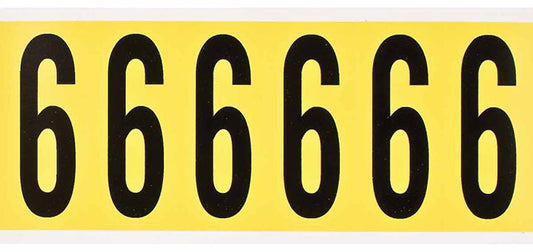 BRADY B498 N&L BLK YLW CARD OF 6 LABELS