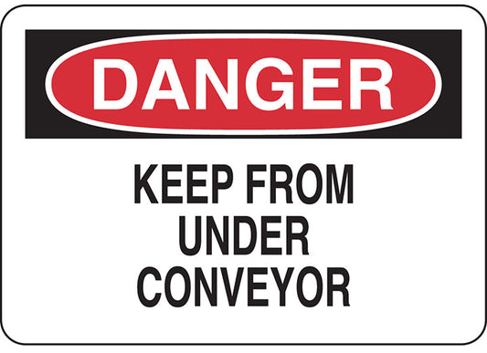 BRADY SIGN DANGER 10X14 RED/BLK/WH