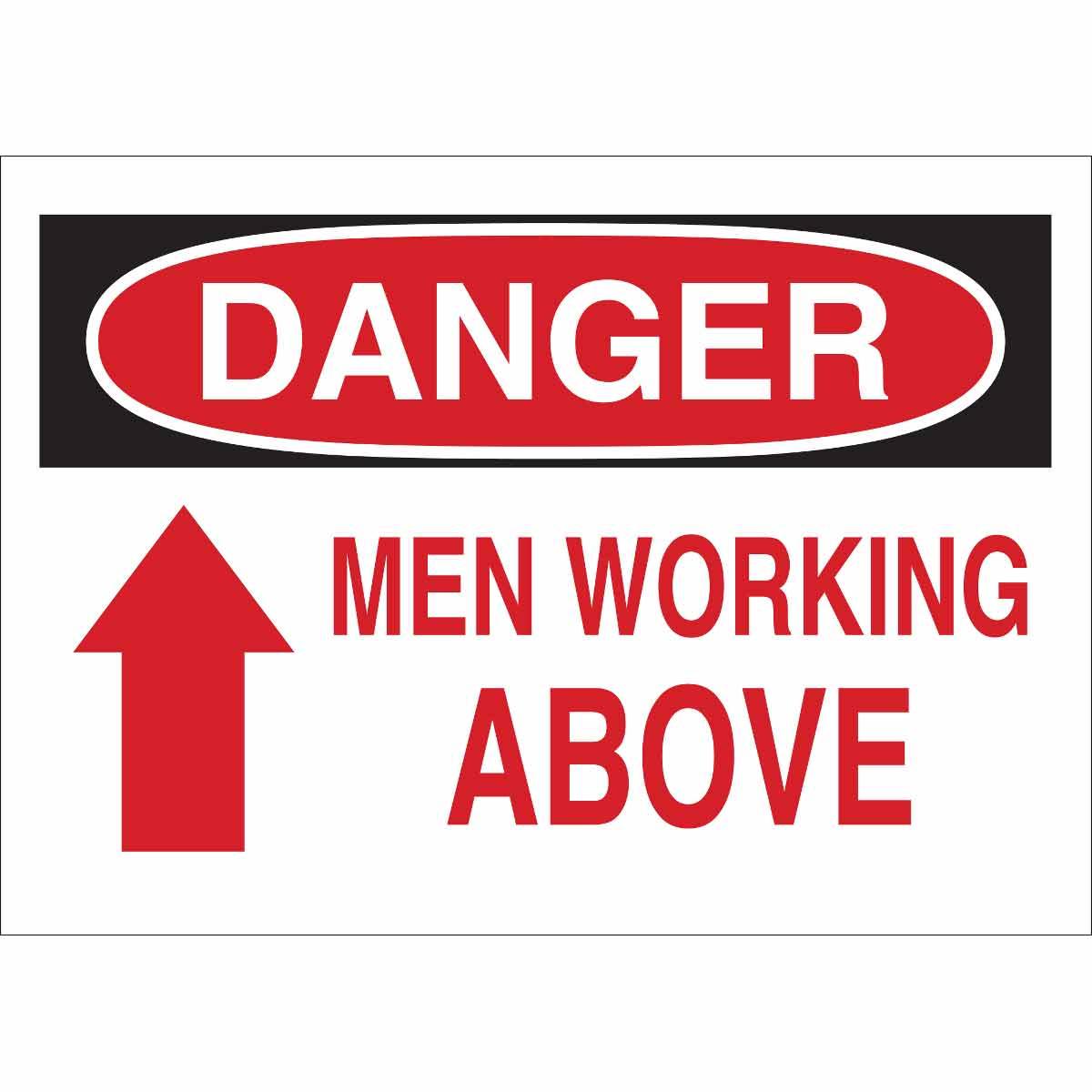 BRADY B401 10X14 RED BLK/WHT DNGR MEN WRK