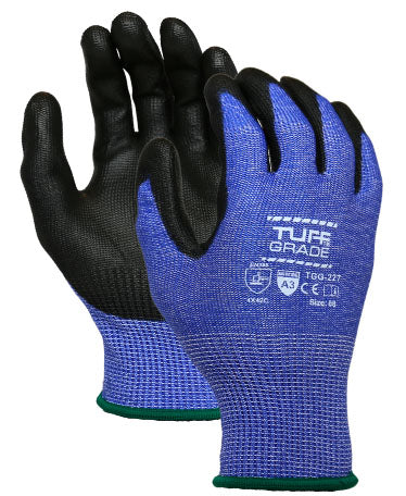 BLUE SHELL BLK FOAM NITRILE PALM SZ07