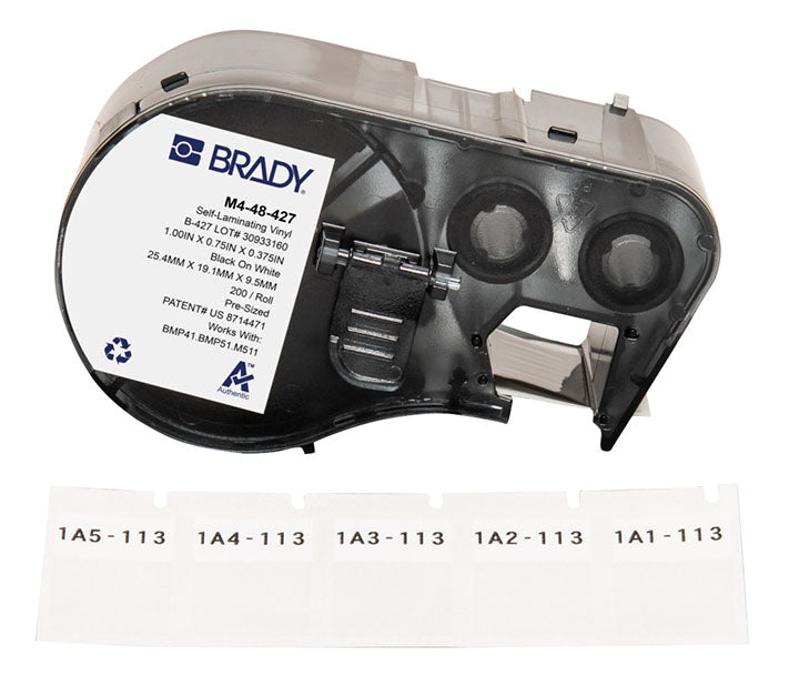 BRADY VINYL WARP AROUND LABELS 1"X.75