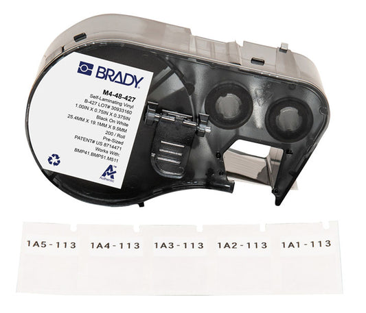 BRADY VINYL WARP AROUND LABELS 1"X.75