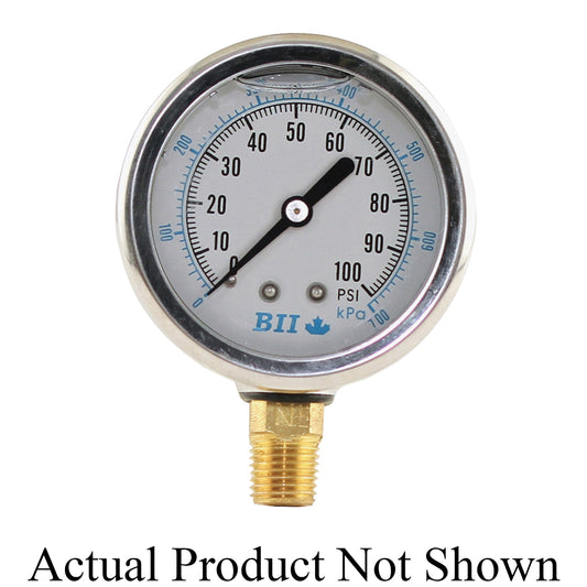 BOSHART PRESS. GAUGE NO LEAD GLY 2.5"DIAL