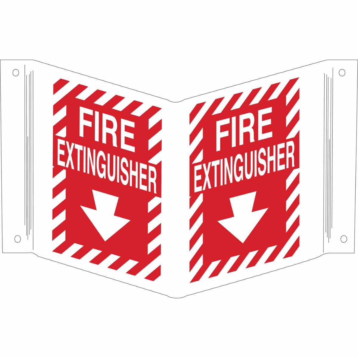 BRADY 12"X18" V FIRE EXTINGUISHER SIGN