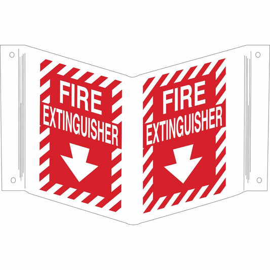 BRADY 12"X18" V FIRE EXTINGUISHER SIGN