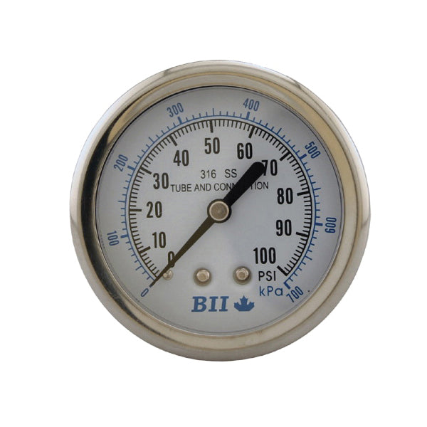 BOSHART PRESSURE GAUGE DRY 1/4"CBM SS