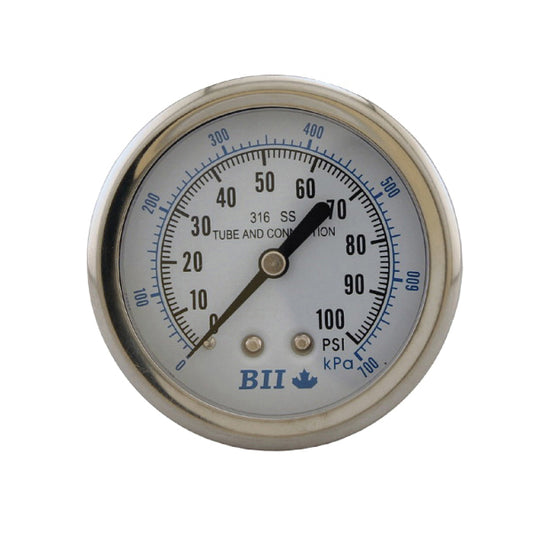 BOSHART PRESSURE GAUGE DRY 1/4"CBM SS