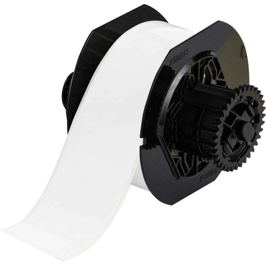 BRADY WHT POLYESTER LABELS 2.25" X 100FT