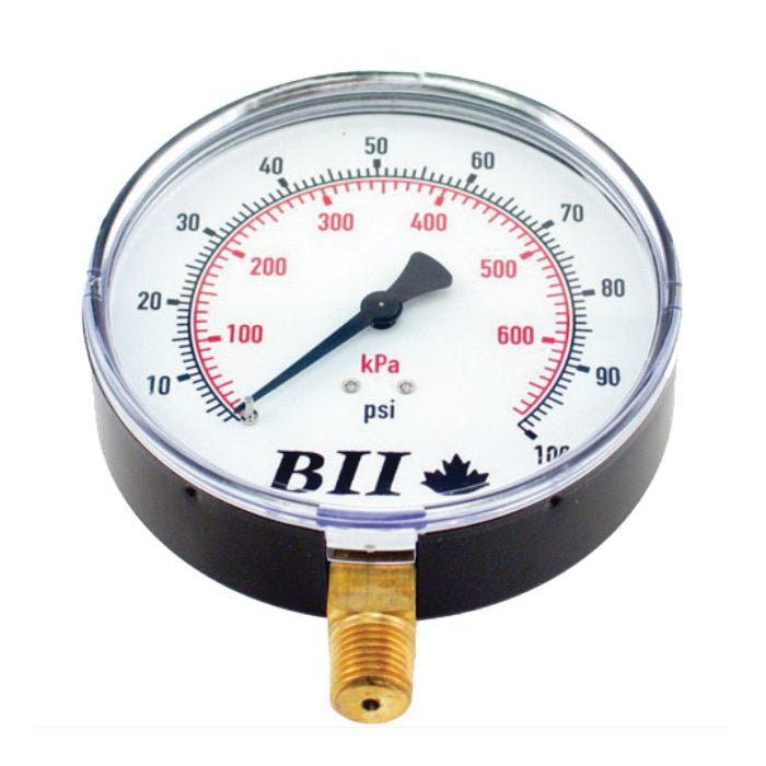 BOSHART NO LEAD 4" PRESS GAUGE 1/4"LM